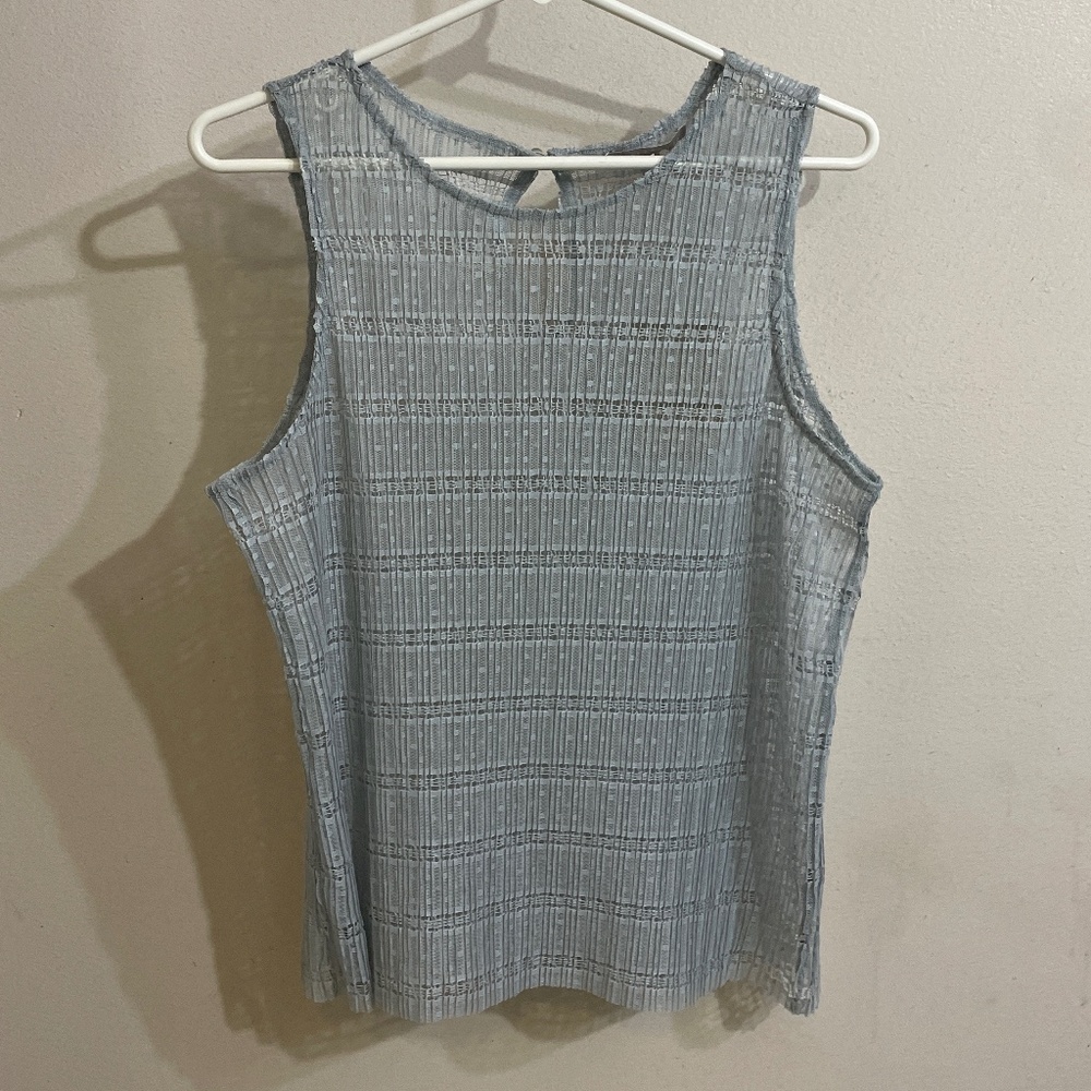 Chelsea 28 Powder Blue Sheer Tank Top
